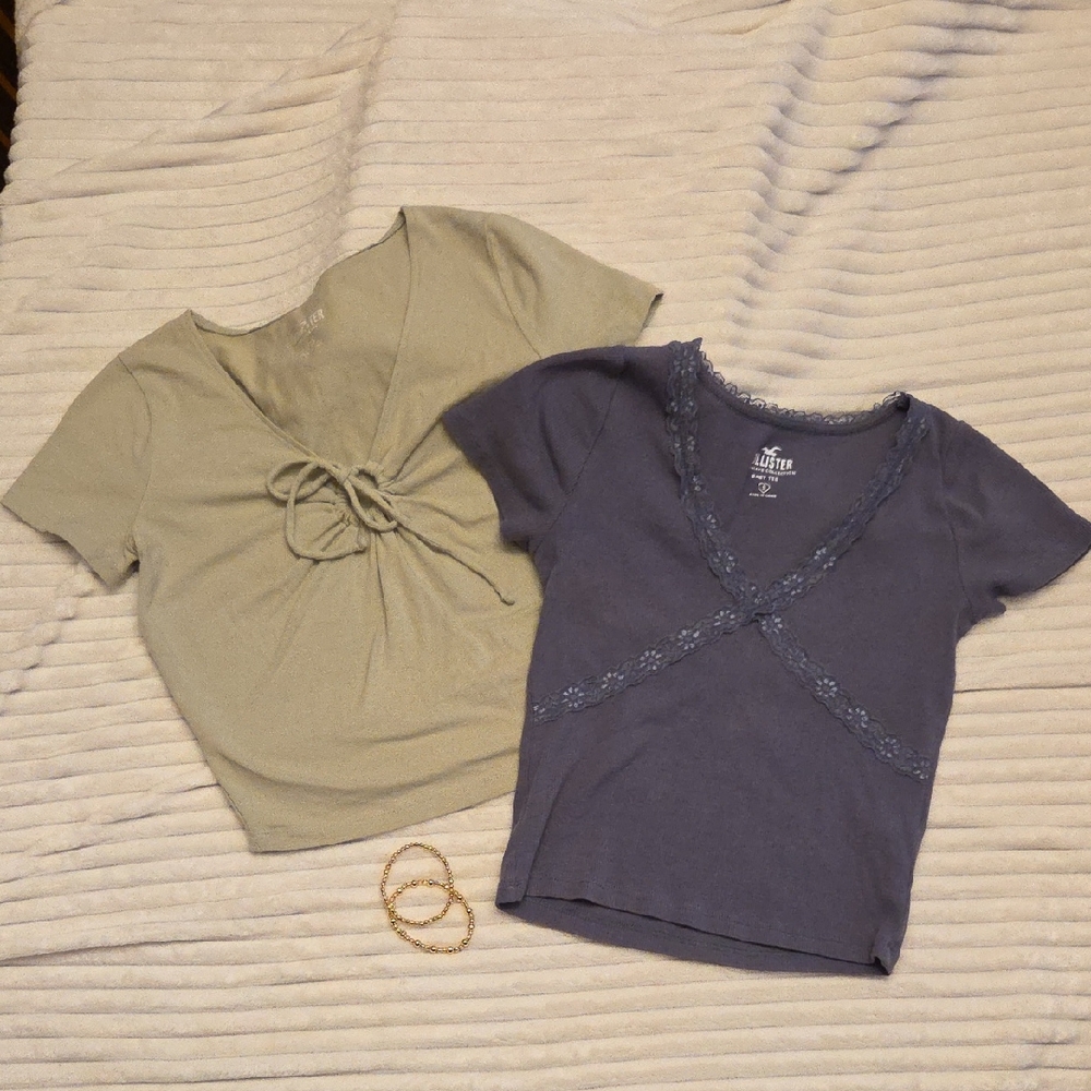Hollister- Two Short Sleeve V-Neck Tops